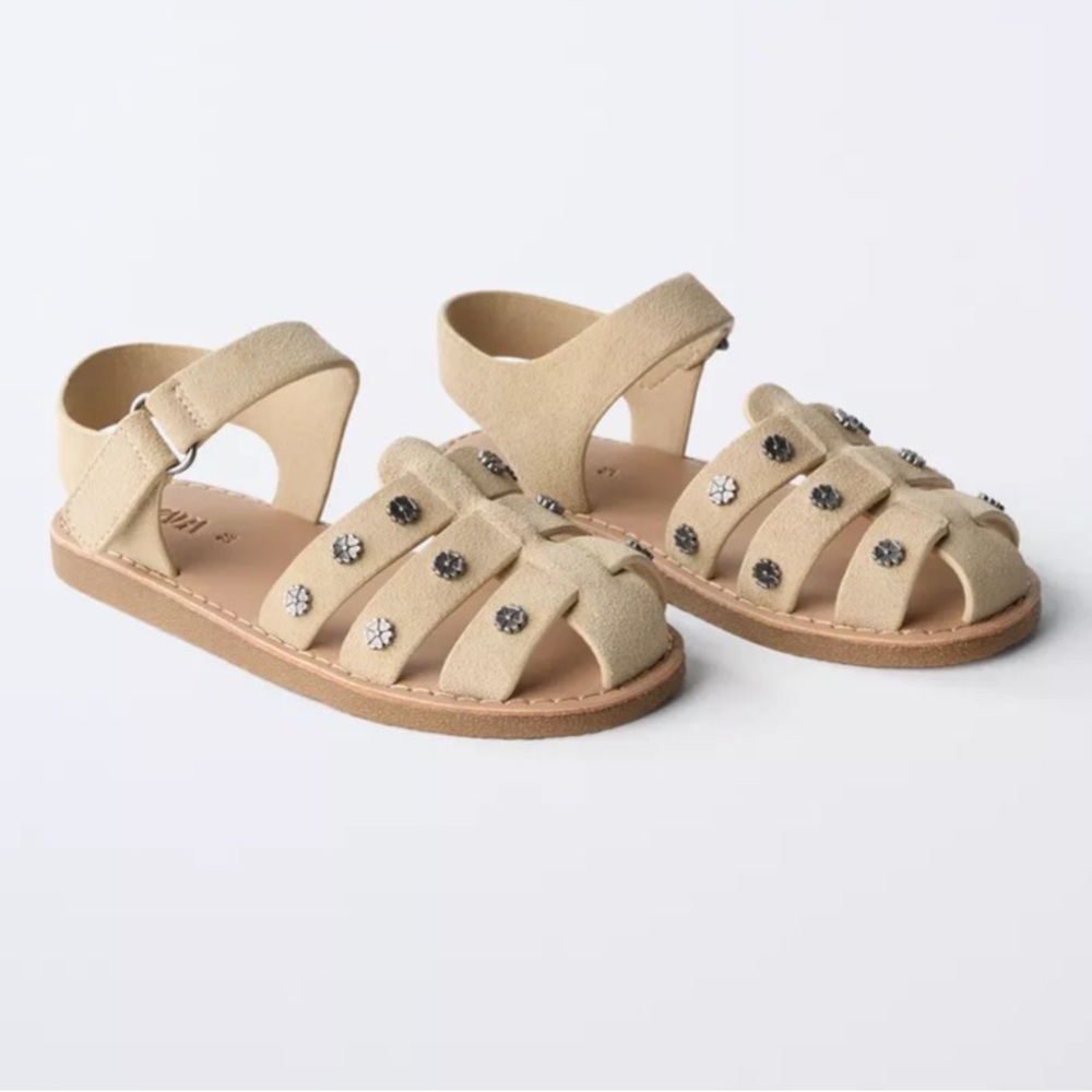 Zara - Studded Leather Fisherman Sandals
